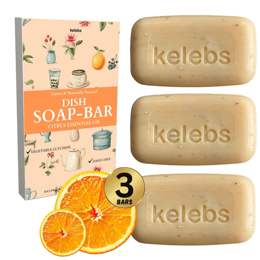 Citrus Hypoallergenic Dish Soap Bars — Zero‑Waste, Plastic‑Free, Organic Ingredients (3‑Pack)