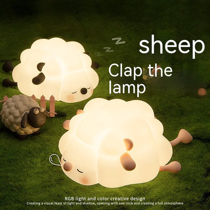Silicone Sheep Night Light — Rechargeable, Dimmable, Kid‑Safe
