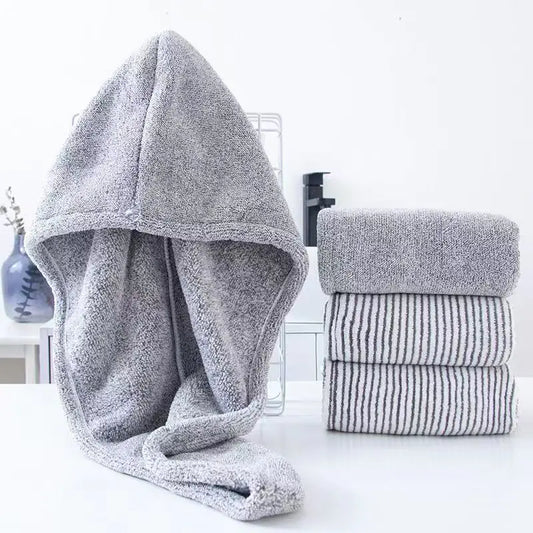 Gray Bamboo Charcoal Drying Hair Cap