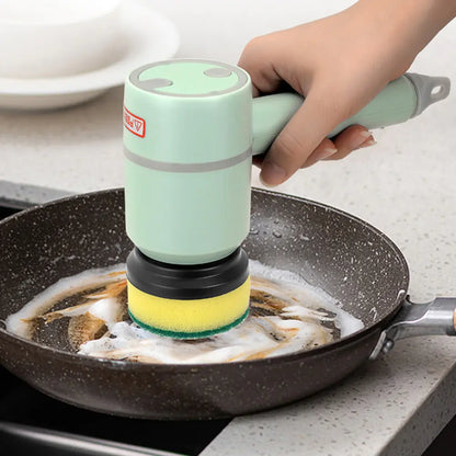 Electric Cleaning Brush with 3 Heads — Rechargeable, Efficient, and Built for Reuse