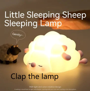 Silicone Sheep Night Light — Rechargeable, Dimmable, Kid‑Safe
