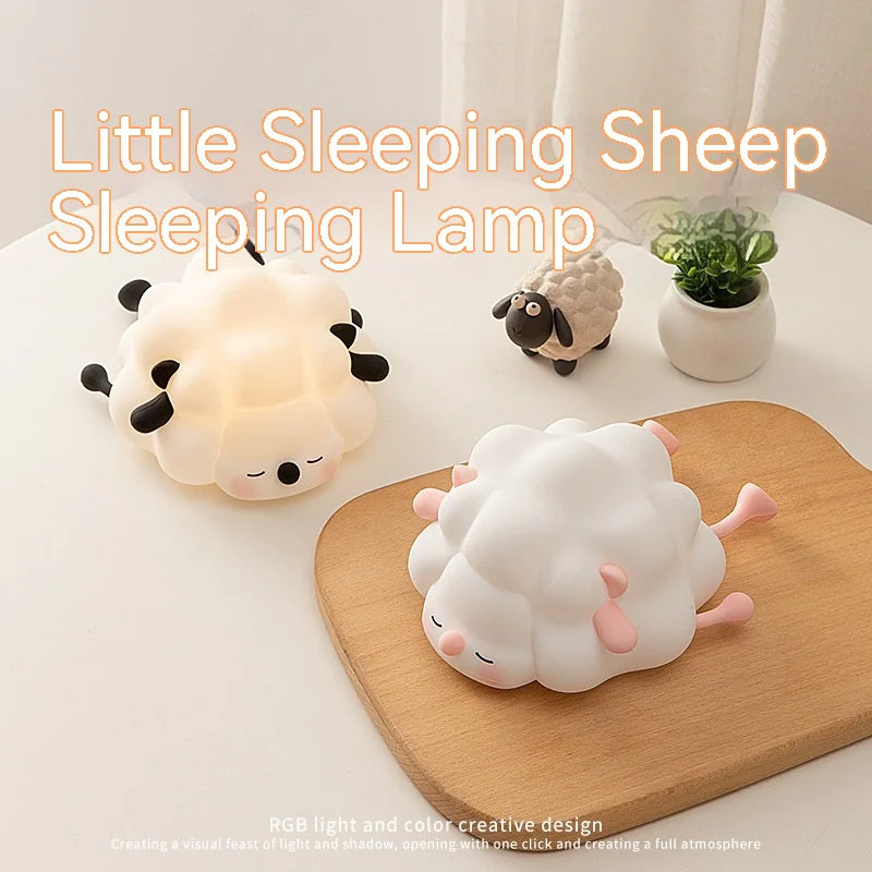Silicone Sheep Night Light — Rechargeable, Dimmable, Kid‑Safe
